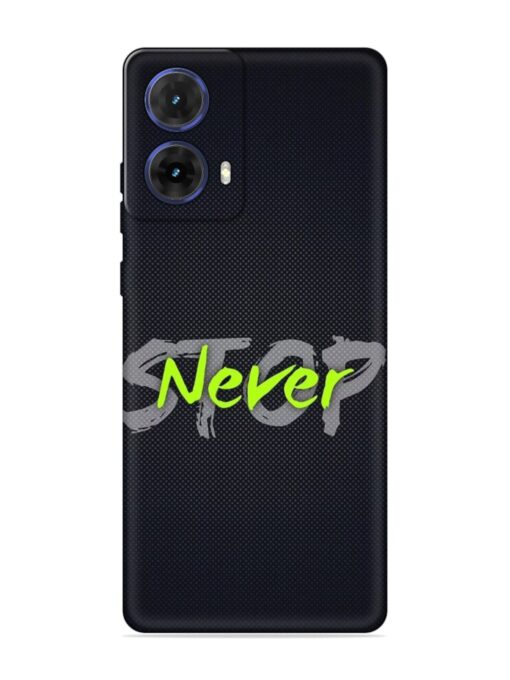 Never Stop Embossed Soft Silicone Case for Motorola Moto G85 (5G) Zapvi