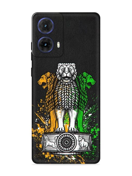 Pillars Of Ashoka Embossed Soft Silicone Case for Motorola Moto G85 (5G) Zapvi