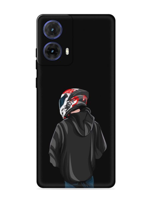 Motorcycle Rider Embossed Soft Silicone Case for Motorola Moto G85 (5G) Zapvi