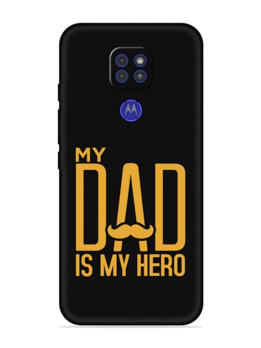 My Dad Is My Hero Embossed Soft Silicone Case for Motorola Moto G9 Zapvi