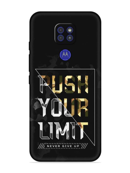 Push Your Limits Embossed Soft Silicone Case for Motorola Moto G9 Zapvi