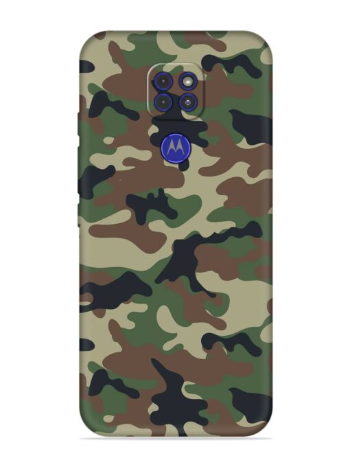 Army Military Camouflage Dark Green Embossed Soft Silicone Case for Motorola Moto G9 Zapvi