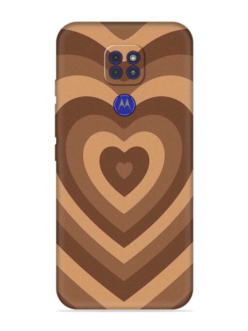 Brown Heart Embossed Soft Silicone Case for Motorola Moto G9 Zapvi