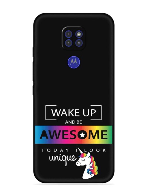 Inspirational Quote Unicorn Embossed Soft Silicone Case for Motorola Moto G9 Zapvi