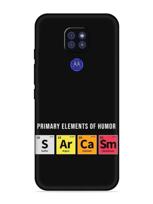 Primary Elements Humor Embossed Soft Silicone Case for Motorola Moto G9 Zapvi