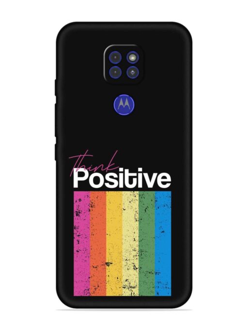 Think Positive Typography Embossed Soft Silicone Case for Motorola Moto G9 Zapvi