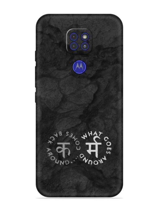 Karma Hindi Word Embossed Soft Silicone Case for Motorola Moto G9 Zapvi