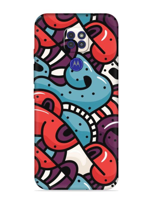 Seamless Backdrop Colorful Embossed Soft Silicone Case for Motorola Moto G9 Zapvi