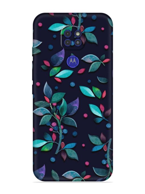 Decorative Watercolor Flower Embossed Soft Silicone Case for Motorola Moto G9 Zapvi