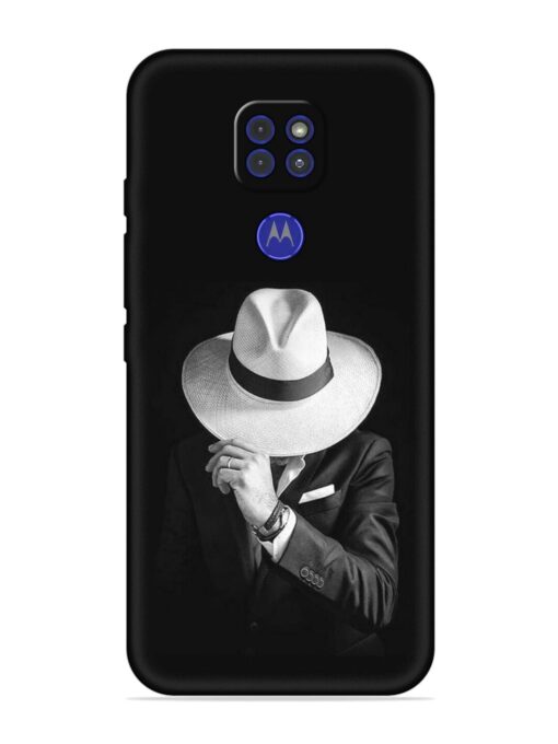 Men Under Hat Embossed Soft Silicone Case for Motorola Moto G9 Zapvi