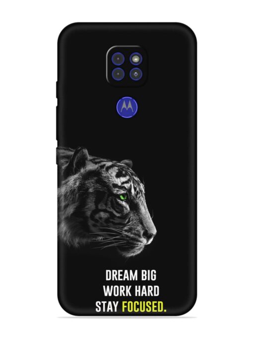 Dream Big Work Hard Embossed Soft Silicone Case for Motorola Moto G9 Zapvi