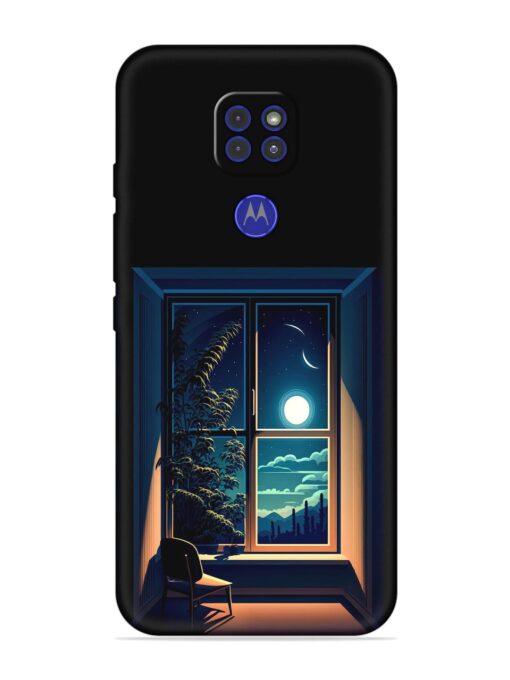 Night View At Window Embossed Soft Silicone Case for Motorola Moto G9 Zapvi