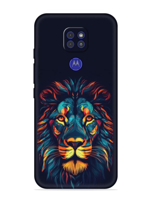 Colorful Lion Embossed Soft Silicone Case for Motorola Moto G9 Zapvi