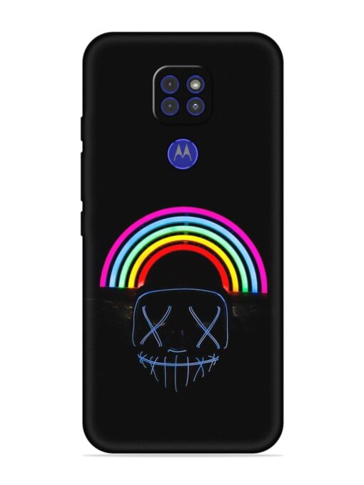 Mask Rainbow Embossed Soft Silicone Case for Motorola Moto G9 Zapvi