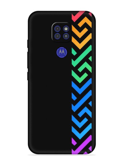 Colorshape Stripes Embossed Soft Silicone Case for Motorola Moto G9 Zapvi