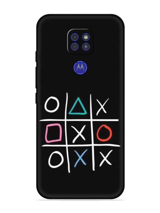 Super Neon Tic-Tac-Toe Embossed Soft Silicone Case for Motorola Moto G9