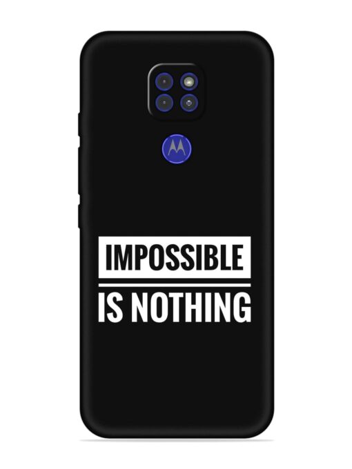 Impossible Is Nothing Embossed Soft Silicone Case for Motorola Moto G9 Zapvi