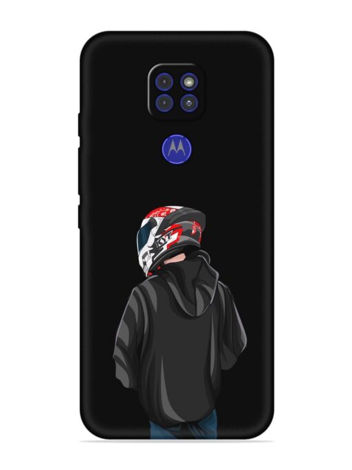 Motorcycle Rider Embossed Soft Silicone Case for Motorola Moto G9 Zapvi