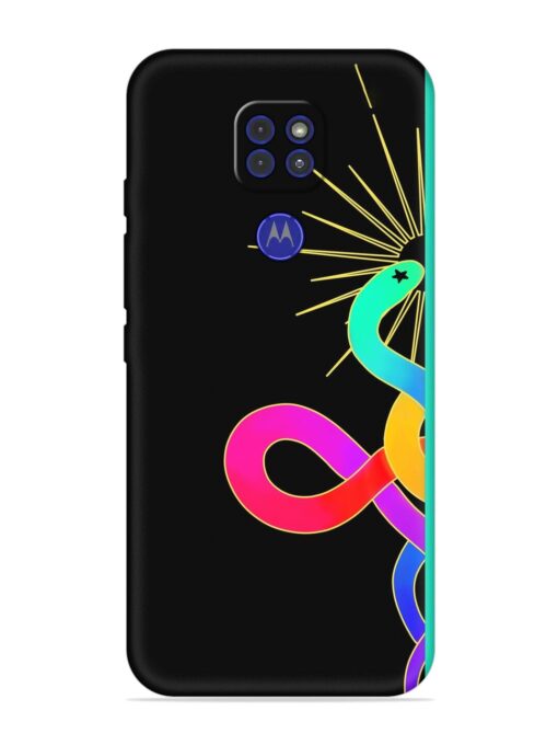 Art Geometric Abstraction Embossed Soft Silicone Case for Motorola Moto G9 Zapvi