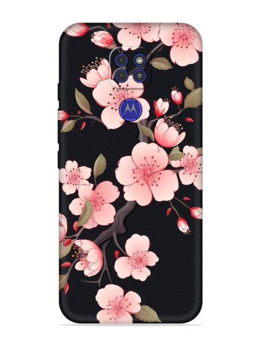 Cherry Blossom Embossed Soft Silicone Case for Motorola Moto G9 Zapvi