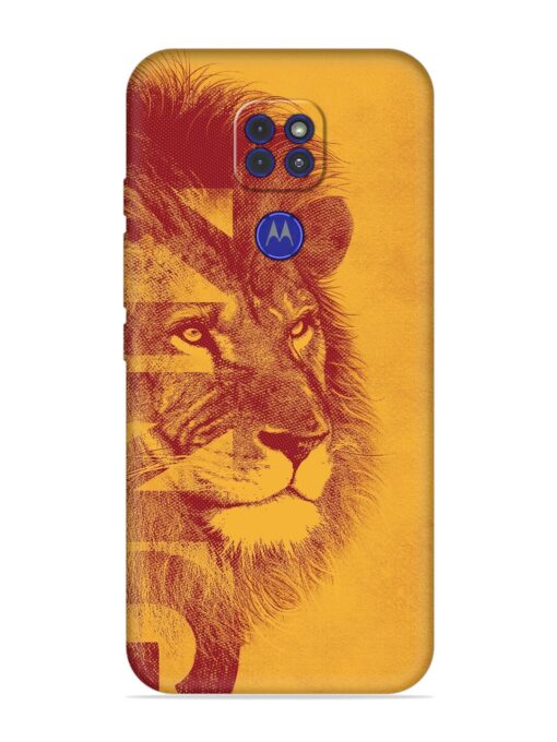 Gold Lion Crown Art Embossed Soft Silicone Case for Motorola Moto G9 Zapvi