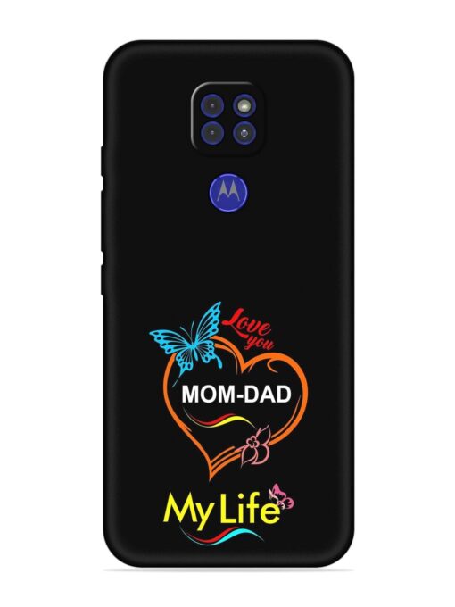 Love You Mom Dad Embossed Soft Silicone Case for Motorola Moto G9 Zapvi