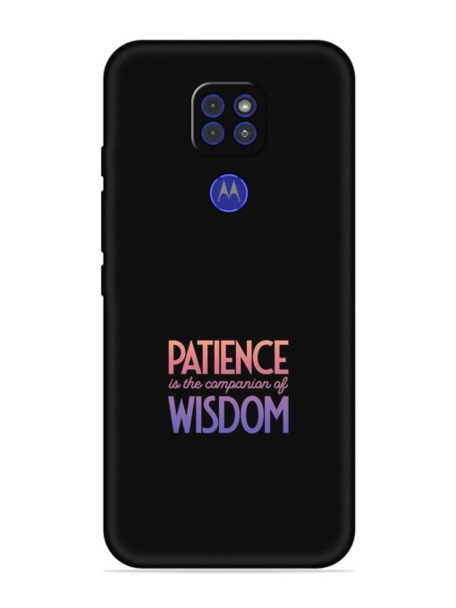 Patience Is The Embossed Soft Silicone Case for Motorola Moto G9 Zapvi