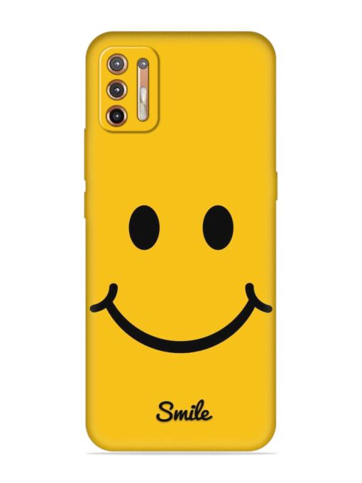 Yellow Smiley Embossed Soft Silicone Case for Motorola Moto G9 Plus Zapvi