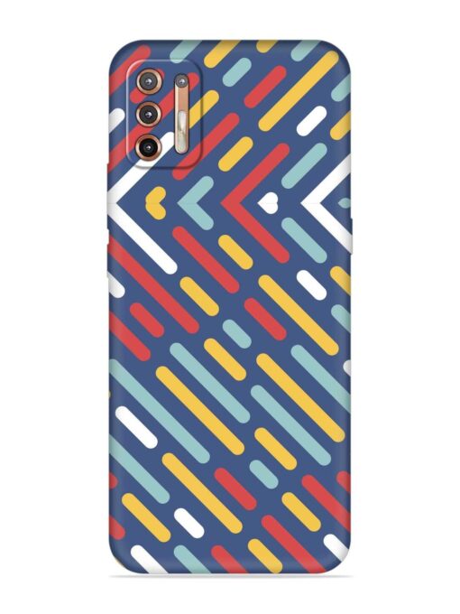 Colored Lines Embossed Soft Silicone Case for Motorola Moto G9 Plus Zapvi