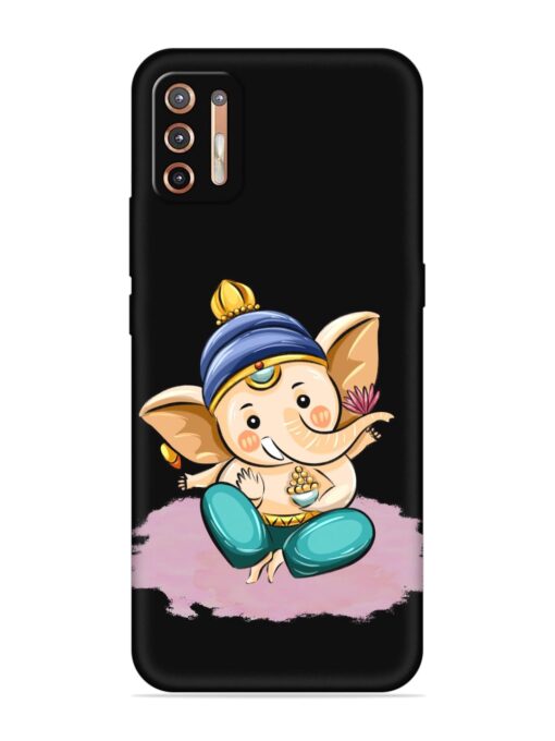 Bal Ganesh Vector Art Embossed Soft Silicone Case for Motorola Moto G9 Plus Zapvi