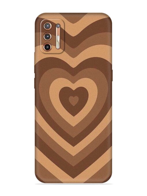 Brown Heart Embossed Soft Silicone Case for Motorola Moto G9 Plus Zapvi