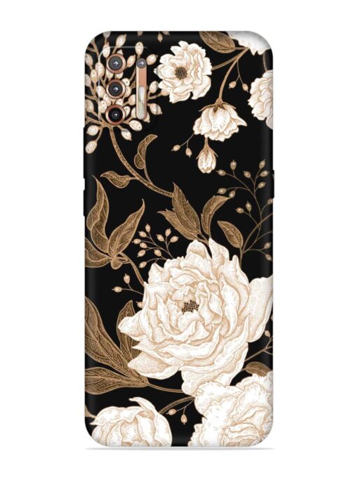 Peonies Roses Floral Embossed Soft Silicone Case for Motorola Moto G9 Plus Zapvi