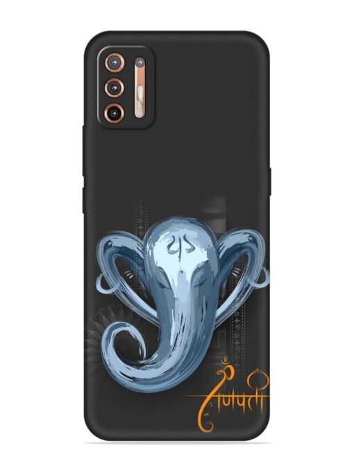 Illustration Lord Ganpati Embossed Soft Silicone Case for Motorola Moto G9 Plus Zapvi