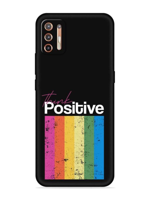 Think Positive Typography Embossed Soft Silicone Case for Motorola Moto G9 Plus Zapvi