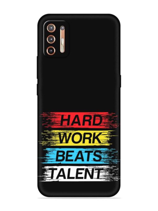 Hard Work Beats Embossed Soft Silicone Case for Motorola Moto G9 Plus Zapvi