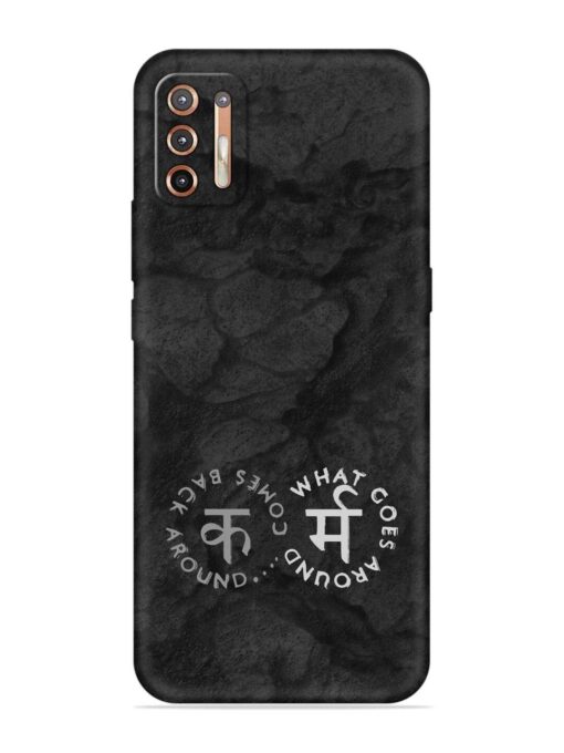 Karma Hindi Word Embossed Soft Silicone Case for Motorola Moto G9 Plus Zapvi