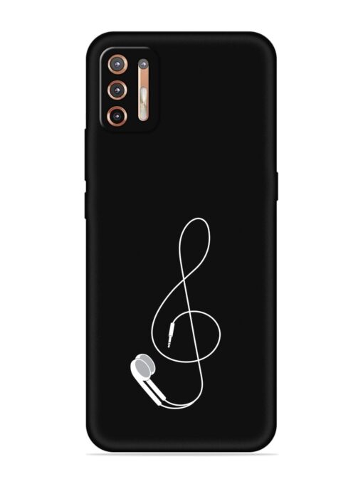 Music Earphone Vector Embossed Soft Silicone Case for Motorola Moto G9 Plus Zapvi