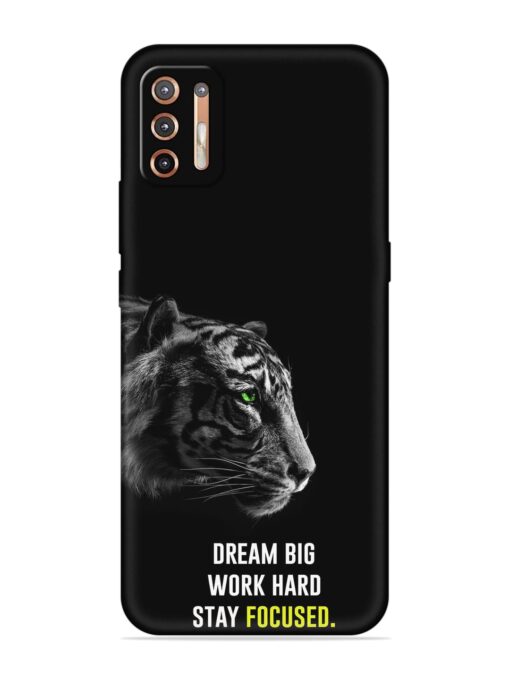 Dream Big Work Hard Embossed Soft Silicone Case for Motorola Moto G9 Plus