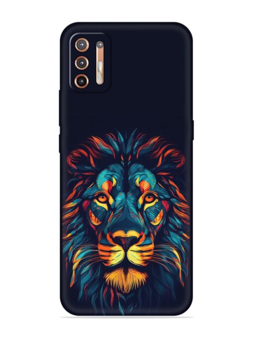 Colorful Lion Embossed Soft Silicone Case for Motorola Moto G9 Plus Zapvi