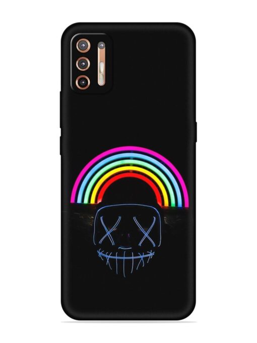 Mask Rainbow Embossed Soft Silicone Case for Motorola Moto G9 Plus Zapvi