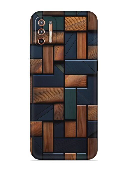 Wooden Background Cubes Embossed Soft Silicone Case for Motorola Moto G9 Plus Zapvi