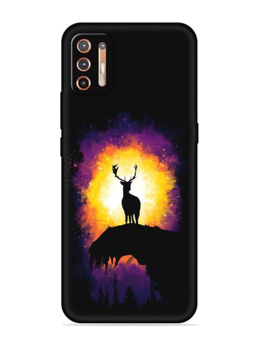 Elk Animal Art Embossed Soft Silicone Case for Motorola Moto G9 Plus Zapvi