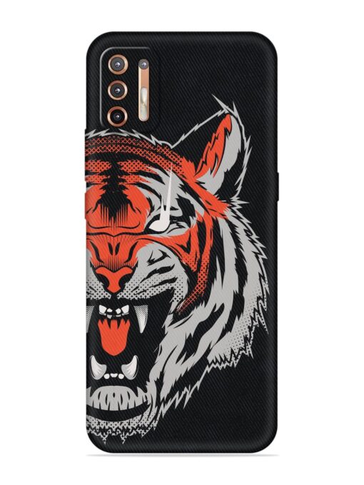 Tiger Aggression Embossed Soft Silicone Case for Motorola Moto G9 Plus Zapvi