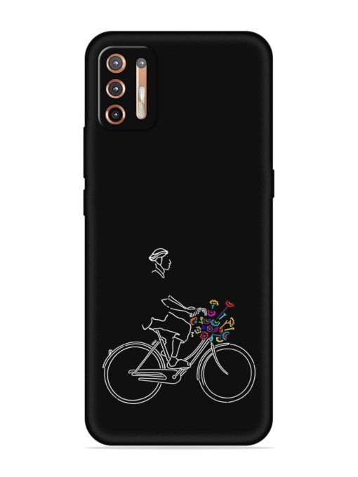 Minimalist Cycle Art Embossed Soft Silicone Case for Motorola Moto G9 Plus Zapvi