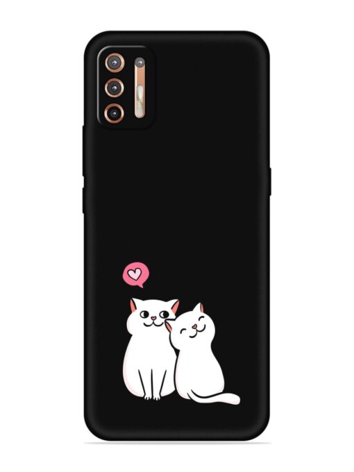 Cute Loving Cats Embossed Soft Silicone Case for Motorola Moto G9 Plus Zapvi