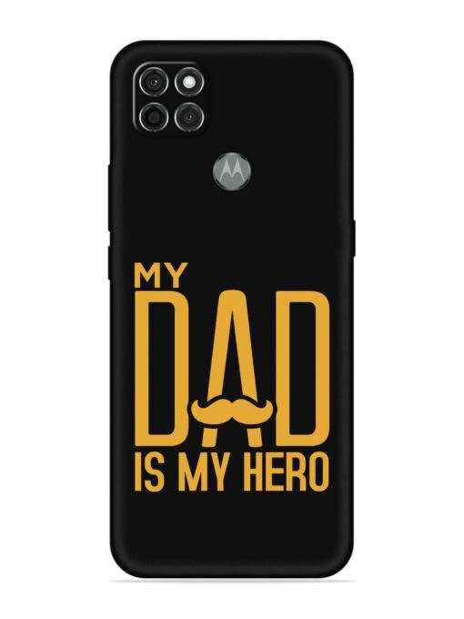 My Dad Is My Hero Embossed Soft Silicone Case for Motorola Moto G9 Power Zapvi