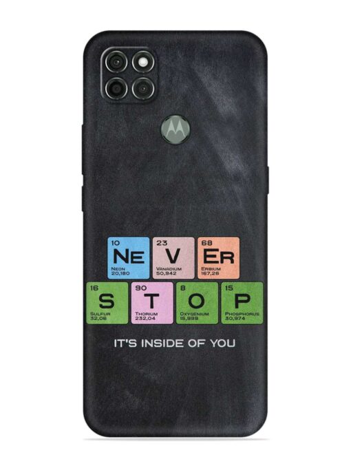 Never Stop It'S Inside Of You Embossed Soft Silicone Case for Motorola Moto G9 Power Zapvi