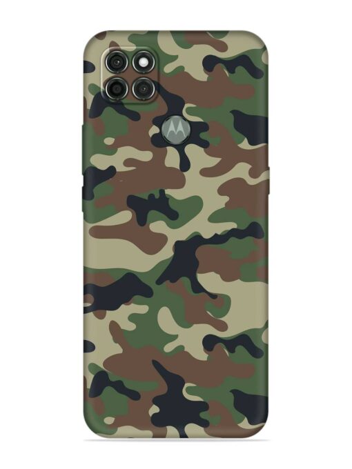 Army Military Camouflage Dark Green Embossed Soft Silicone Case for Motorola Moto G9 Power Zapvi