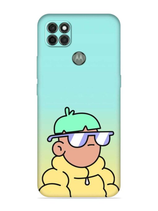 Doodles Cool Character Embossed Soft Silicone Case for Motorola Moto G9 Power