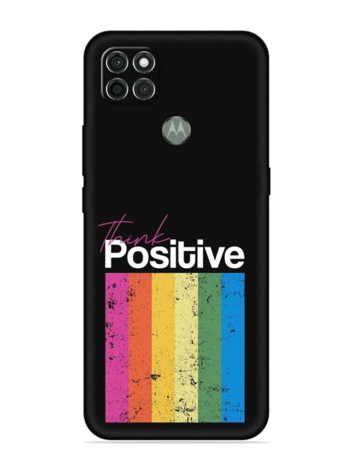 Think Positive Typography Embossed Soft Silicone Case for Motorola Moto G9 Power